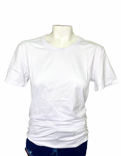PACK OF 10 WHITE- COTTON FEEL SUBLIMATION UNISEX T-SHIRT