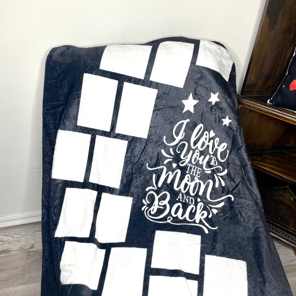 I Love You To The Moon And Back Sublimation Blankets/Throw